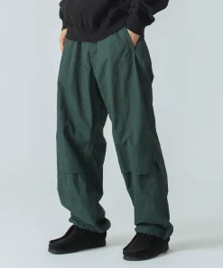 ALLOVER LOGO PATTERN EMBROIDERED NYLON PANTS