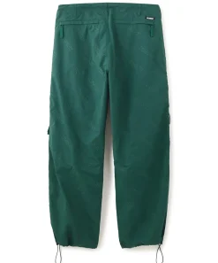 ALLOVER LOGO PATTERN EMBROIDERED NYLON PANTS