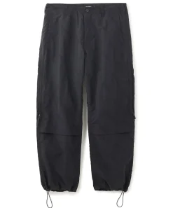 ALLOVER LOGO PATTERN EMBROIDERED NYLON PANTS