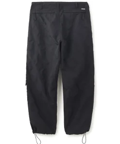 ALLOVER LOGO PATTERN EMBROIDERED NYLON PANTS