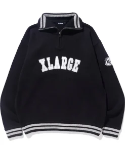 ARCH LOGO HALF ZIP PULLOVER KNIT