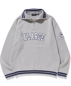 ARCH LOGO HALF ZIP PULLOVER KNIT