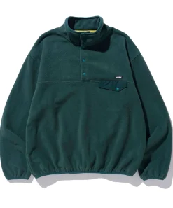 BUTTON-UP FLEECE PULLOVER