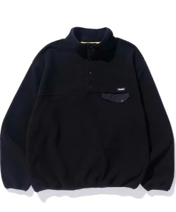 BUTTON-UP FLEECE PULLOVER