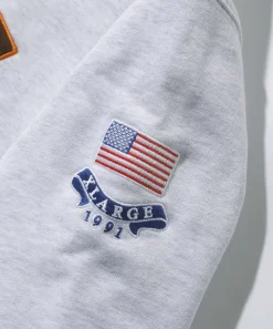 CONTRAST COLOR HALF ZIP HOODED SWEAT