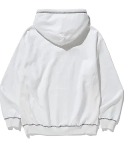 CONTRAST STITCH PULLOVER HOODED SWEAT