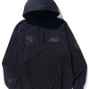 EMBLEM PATCHED PULLOVER HOODED SWEAT
