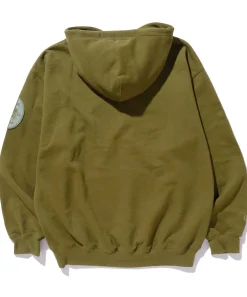 EMBLEM PATCHED PULLOVER HOODED SWEAT
