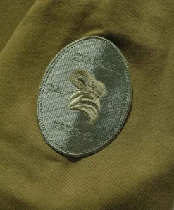 EMBLEM PATCHED PULLOVER HOODED SWEAT