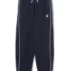 EMBROIDERED LOGO PIPING SWEATPANTS