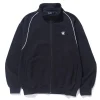 EMBROIDERED LOGO PIPING ZIP UP SWEATSHIRT