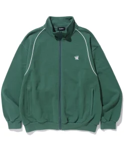 EMBROIDERED LOGO PIPING ZIP UP SWEATSHIRT