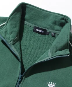 EMBROIDERED LOGO PIPING ZIP UP SWEATSHIRT