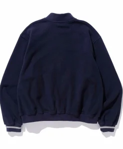 EMBROIDERED RIB LINE FLEECE JACKET