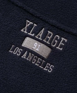 EMBROIDERED RIB LINE FLEECE JACKET