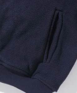 EMBROIDERED RIB LINE FLEECE JACKET