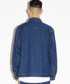 EMBROIDERY ZIPPED DENIM JACKET