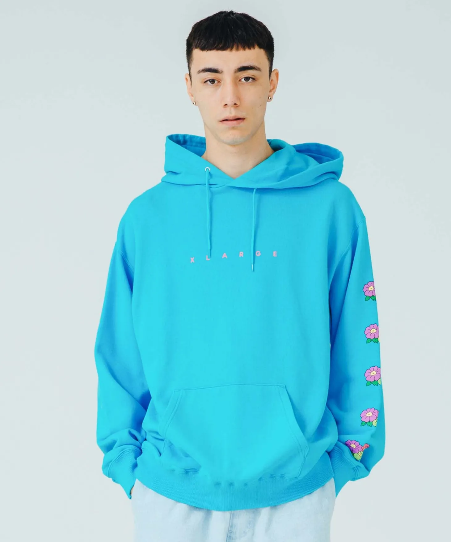FLOWER LOGO PULLOVER HOODED SWEAT