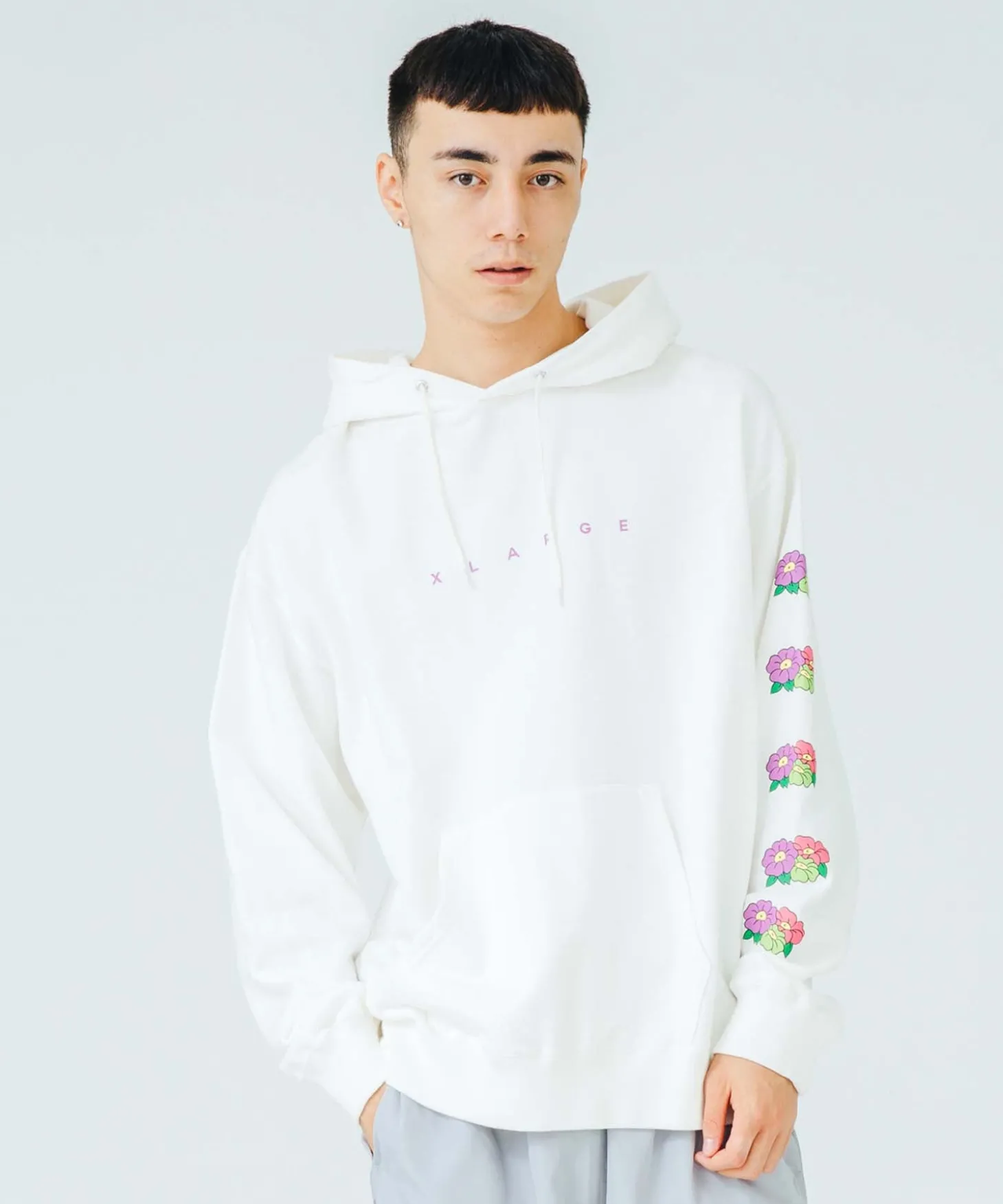 FLOWER LOGO PULLOVER HOODED SWEAT