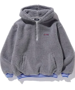 HALF ZIP BOA HOODIE