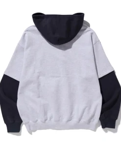 LAYERED HOODED SWEAT