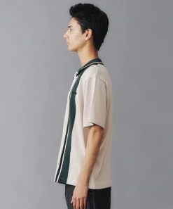 LINE KNIT S/S SHIRT
