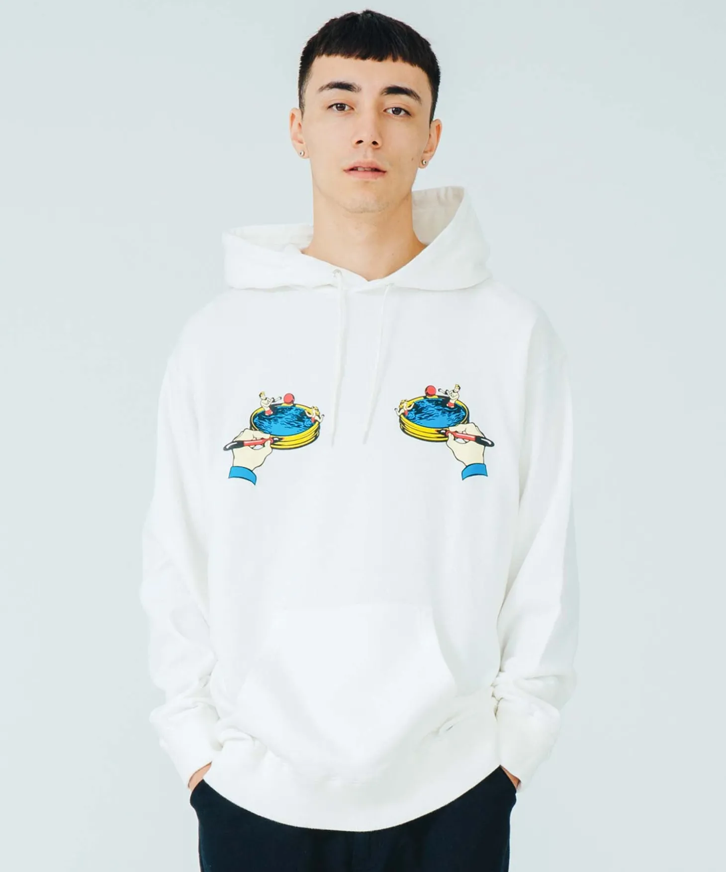 MARRIAGE BLUE PULLOVER HOODED SWEAT