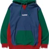 PANELED PULLOVER HOODED SWEAT