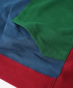 PANELED PULLOVER HOODED SWEAT