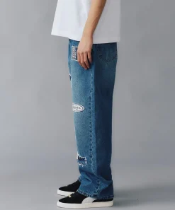 PATCHED DENIM PANTS