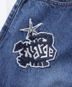 PATCHED DENIM PANTS