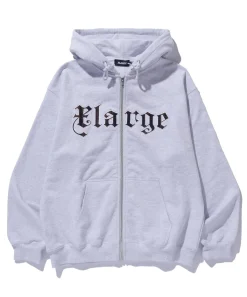 PATCHED LOGO ZIP UP HOODIE SWEATSHIRT