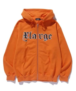 PATCHED LOGO ZIP UP HOODIE SWEATSHIRT