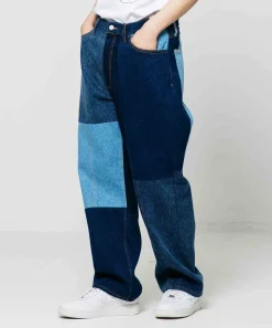 PATCHWORK DENIM PANTS