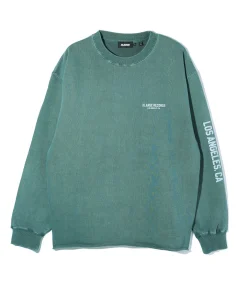 PIGMENT DYED RAW EDGE CREWNECK SWEATSHIRT
