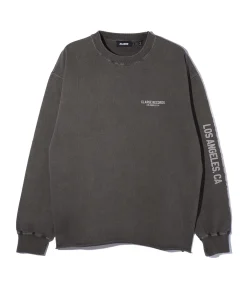 PIGMENT DYED RAW EDGE CREWNECK SWEATSHIRT