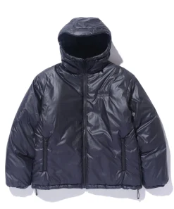 QUILTING LOGO HOODED PUFFER JACKET