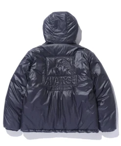 QUILTING LOGO HOODED PUFFER JACKET