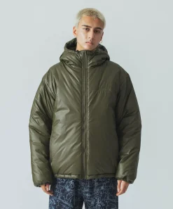 QUILTING LOGO HOODED PUFFER JACKET