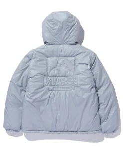 QUILTING LOGO HOODED PUFFER JACKET