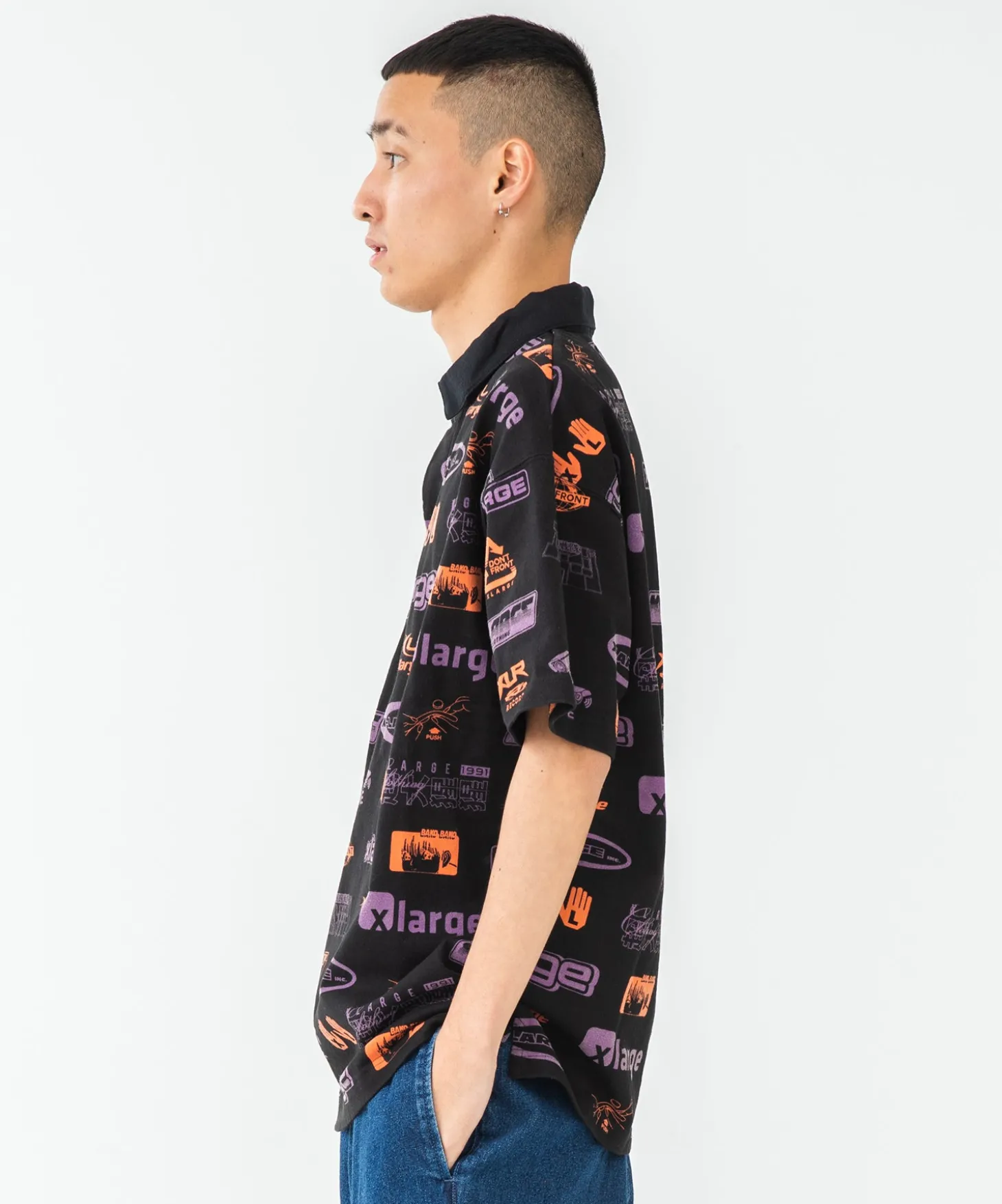 S/S ALLOVER PRINT RUGBY SHIRT