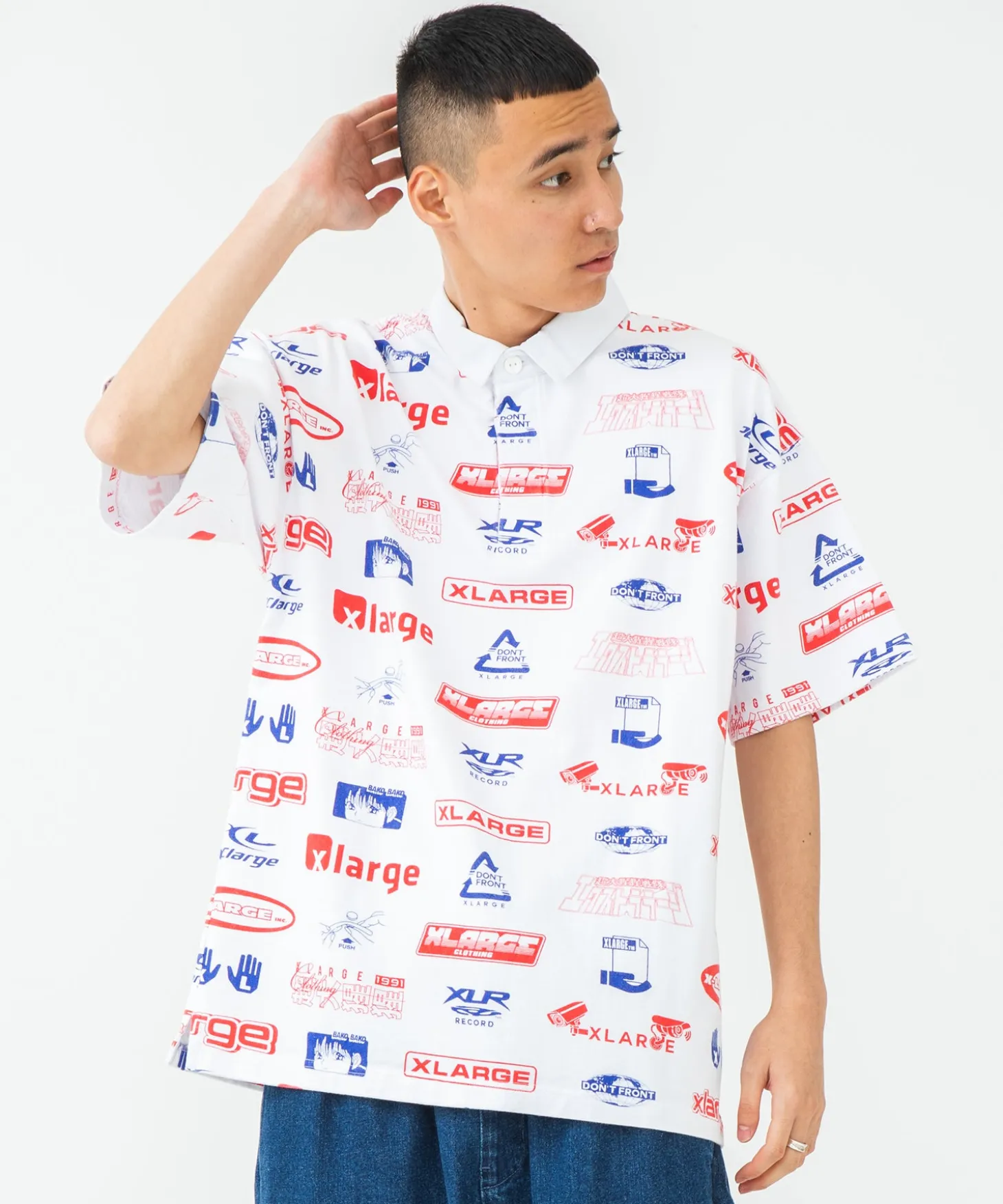 S/S ALLOVER PRINT RUGBY SHIRT