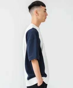 S/S COLORBLOCK HALF ZIP-UP SWEAT