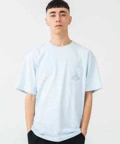 S/S EMBROIDERY SLANTED OG POCKET TEE