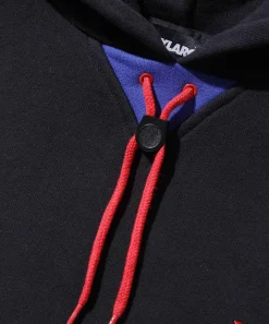 STRIPE RIB PULLOVER HOODED SWEAT