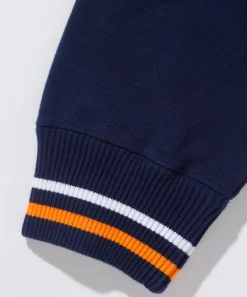 STRIPED SLEEVE TEAM LOGO CREWNECK SWEAT
