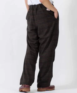 WOOL CHECK PANTS