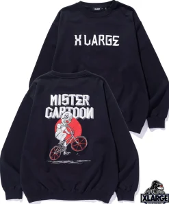 XLARGE x MR.CARTOON CREWNECK SWEAT SHIRT