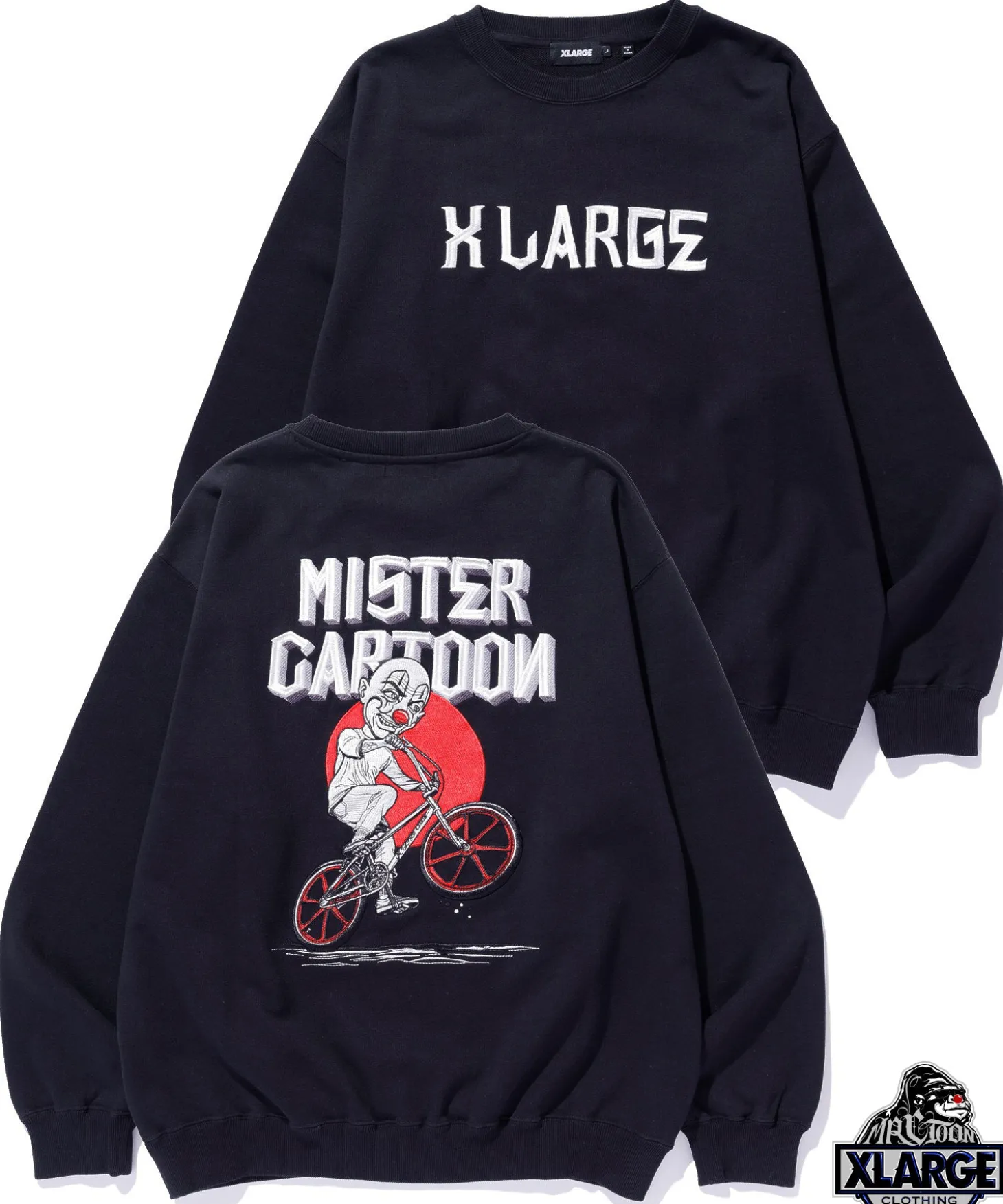 XLARGE x MR.CARTOON CREWNECK SWEAT SHIRT