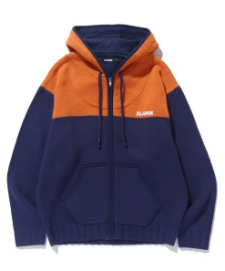 ZIP UP HOODED KNIT